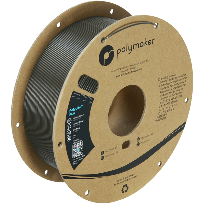 Polymaker - PolyLite Dark Gray Green PLA 1.75mm - 1kg