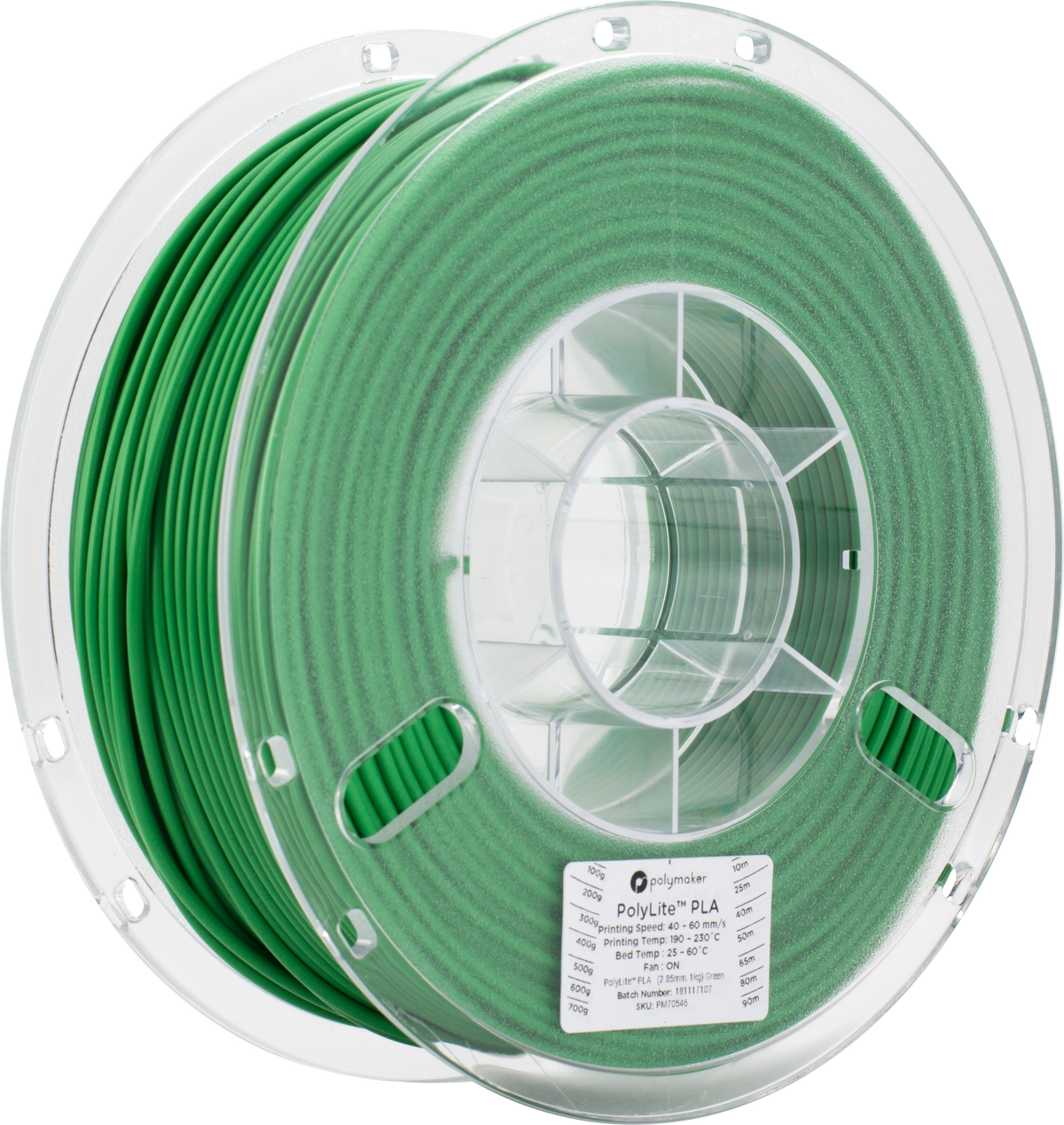 Polymaker - PolyLite Green PLA 2.85mm - 1kg