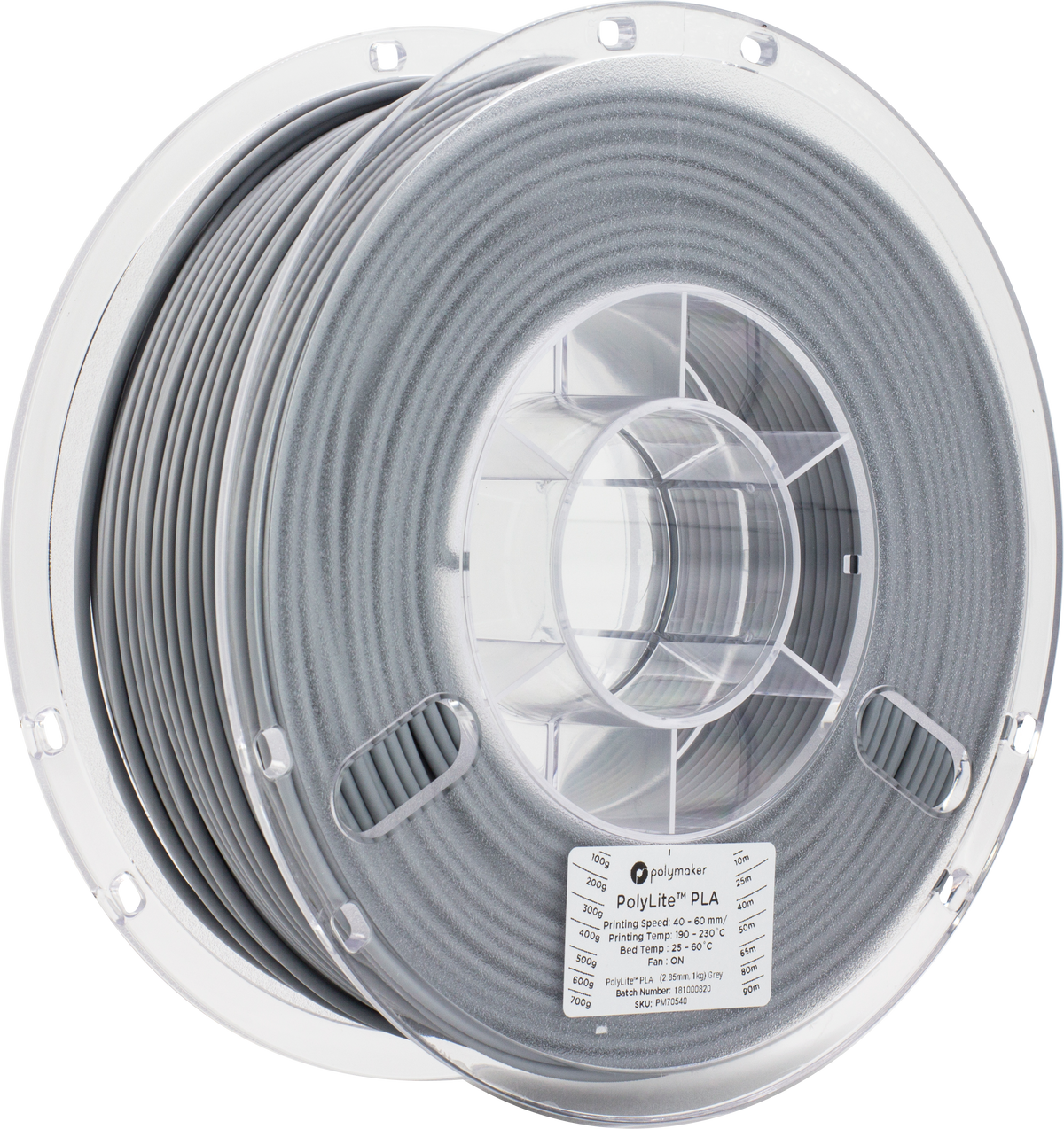 Polymaker - PolyLite Grey PLA 2.85mm - 1kg