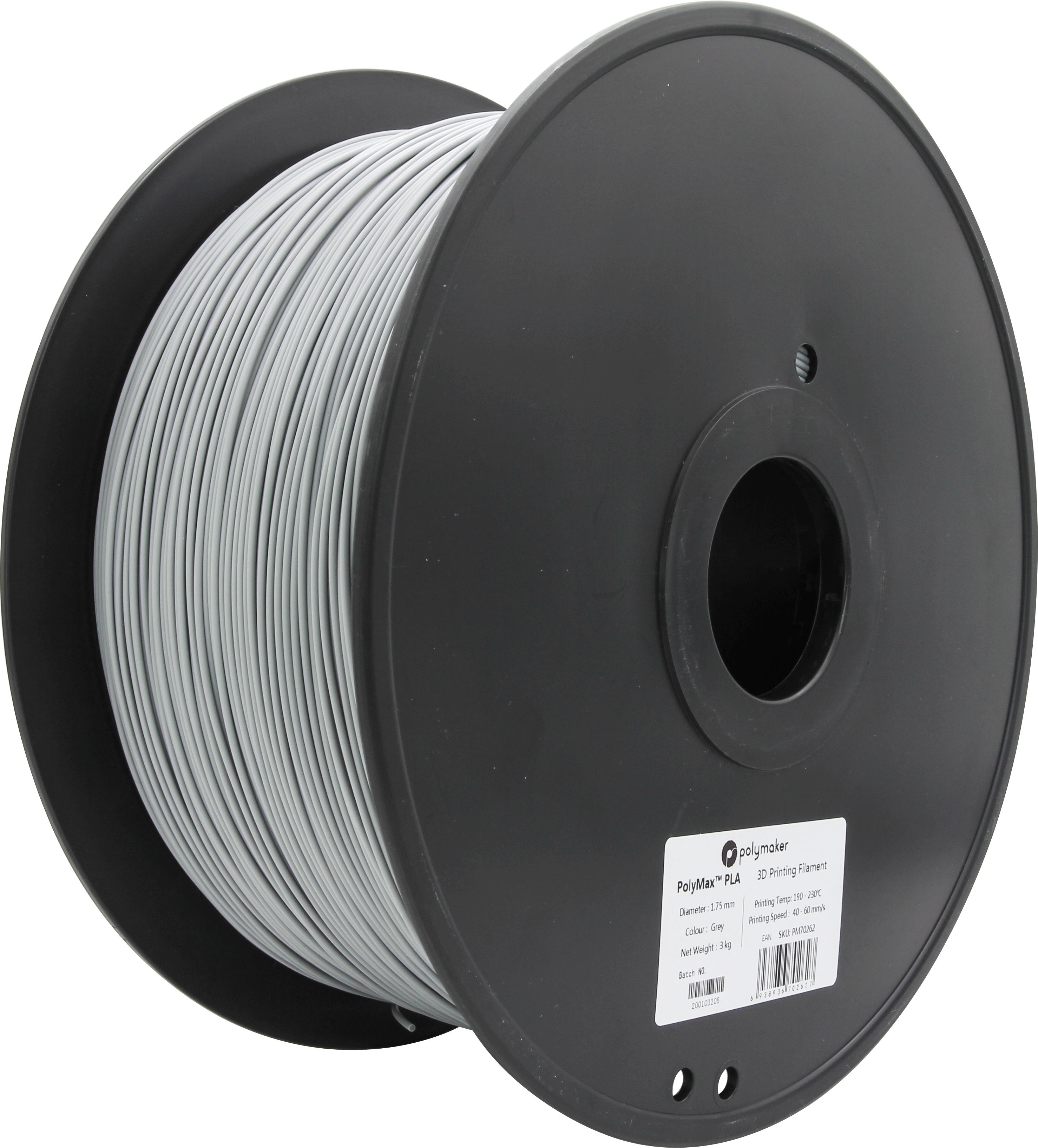 Polymaker - PolyMax Grey PLA 1.75mm - 3kg