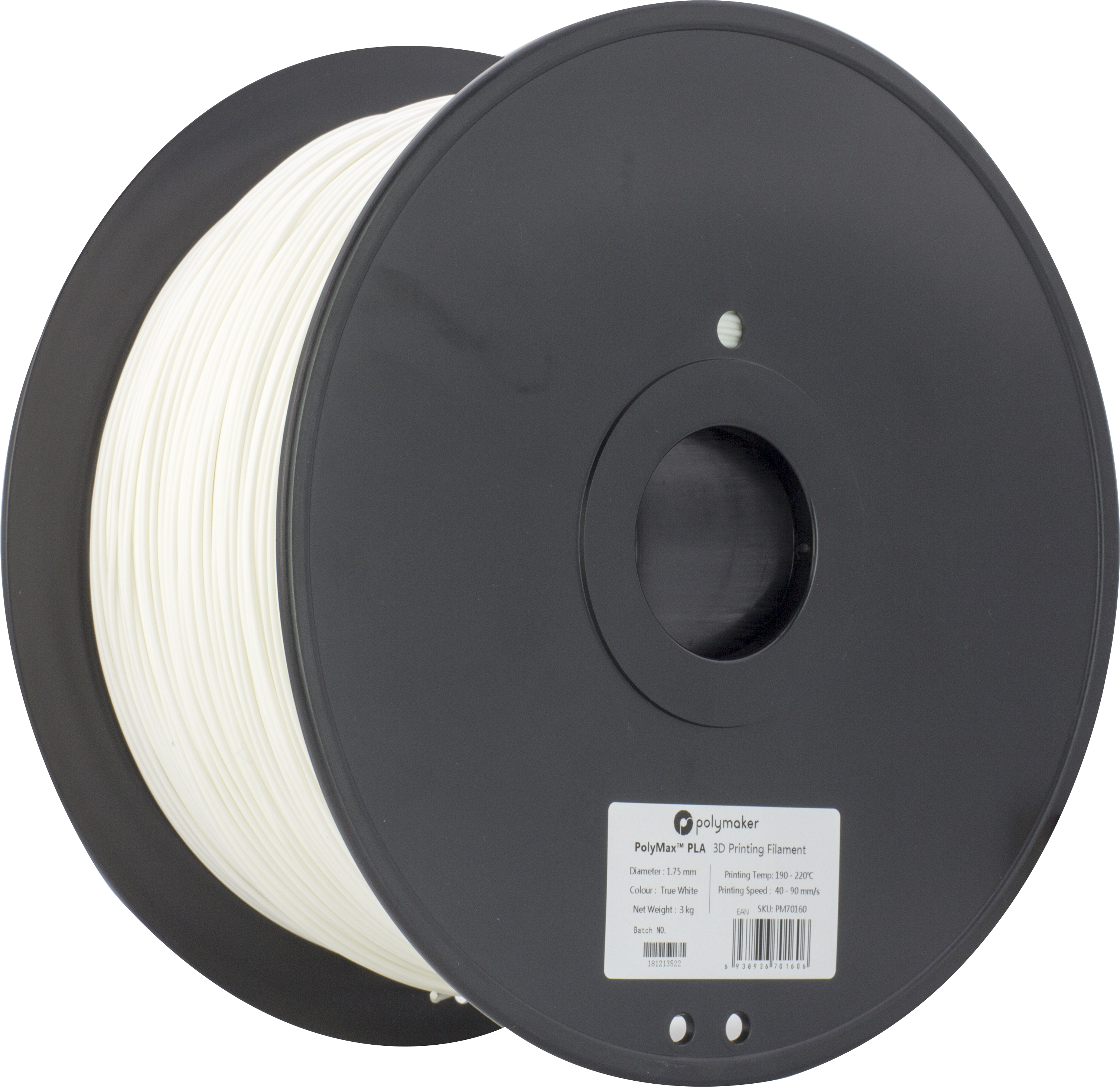 Polymaker - PolyMax White PLA 1.75mm - 3kg