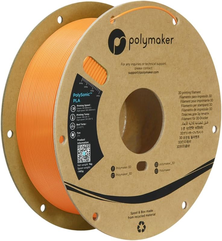 Polymaker - PolySonic Orange PLA - 1kg