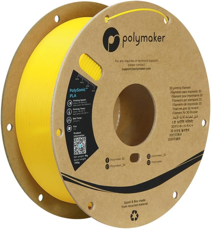 Polymaker - PolySonic Yellow PLA - 1kg