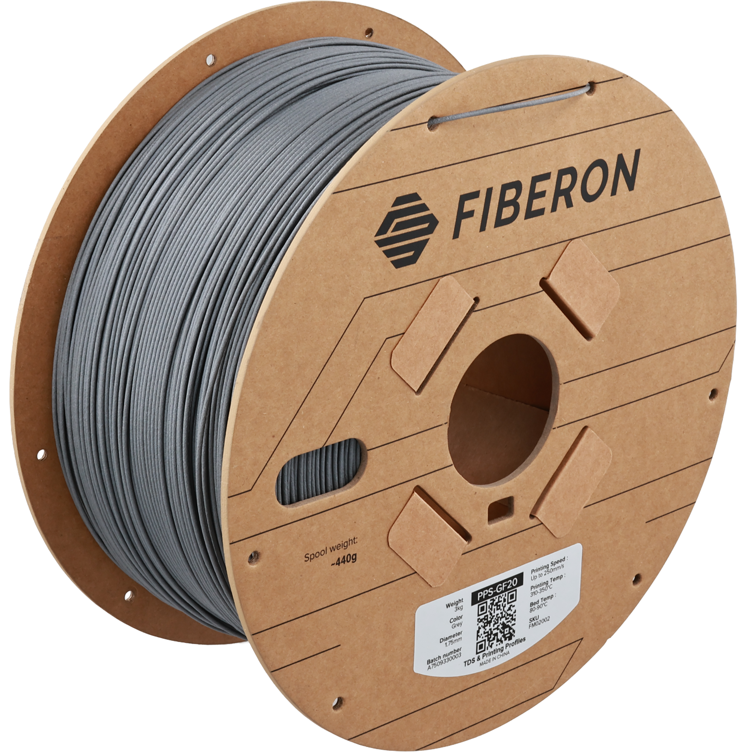 Polymaker - Fiberon Grey Glass Fiber PPS - 3kg