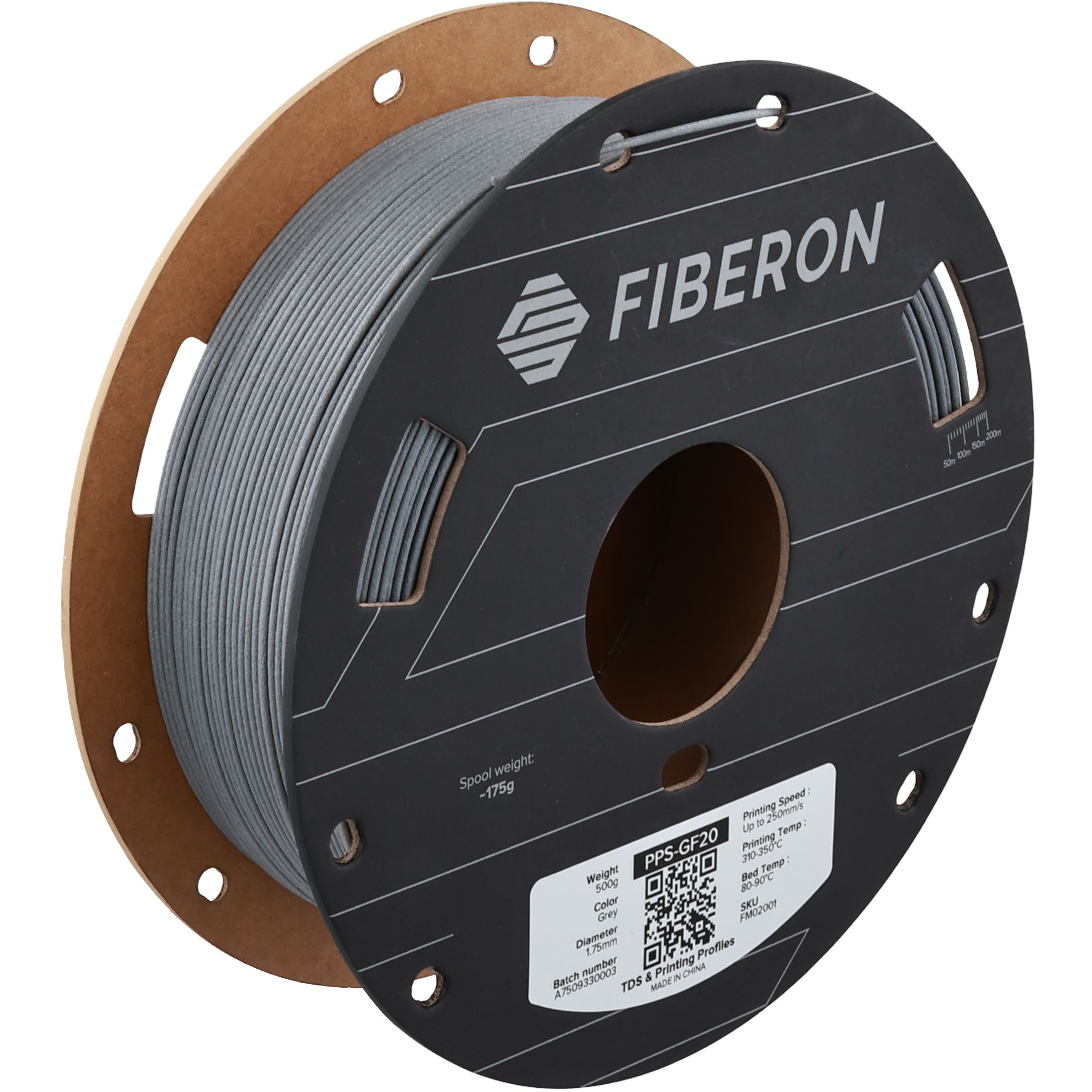 Polymaker - Fiberon Grey Glass Fiber PPS - 0.5kg