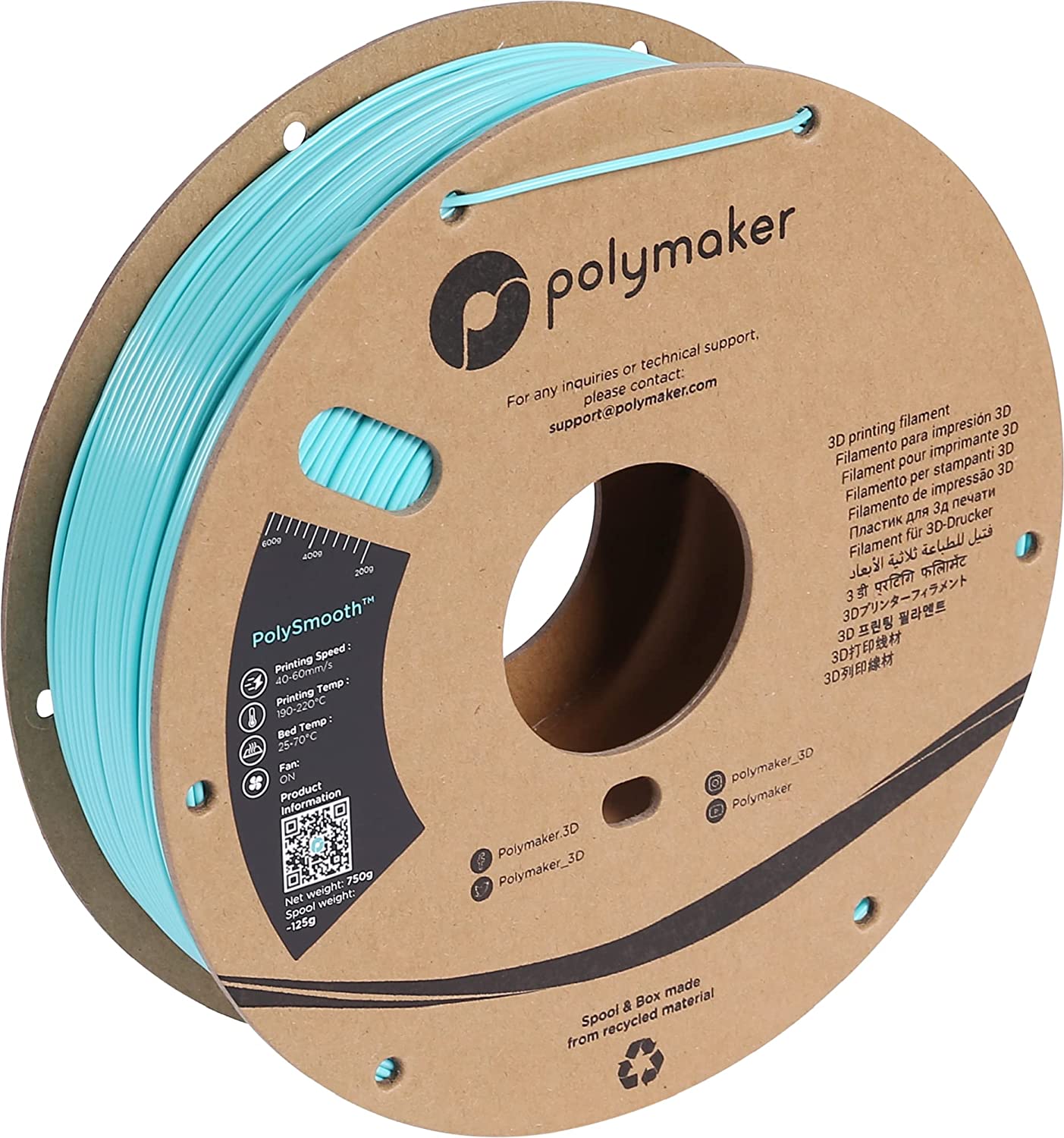 Polymaker - PolySmooth Teal PVB - 0.75kg