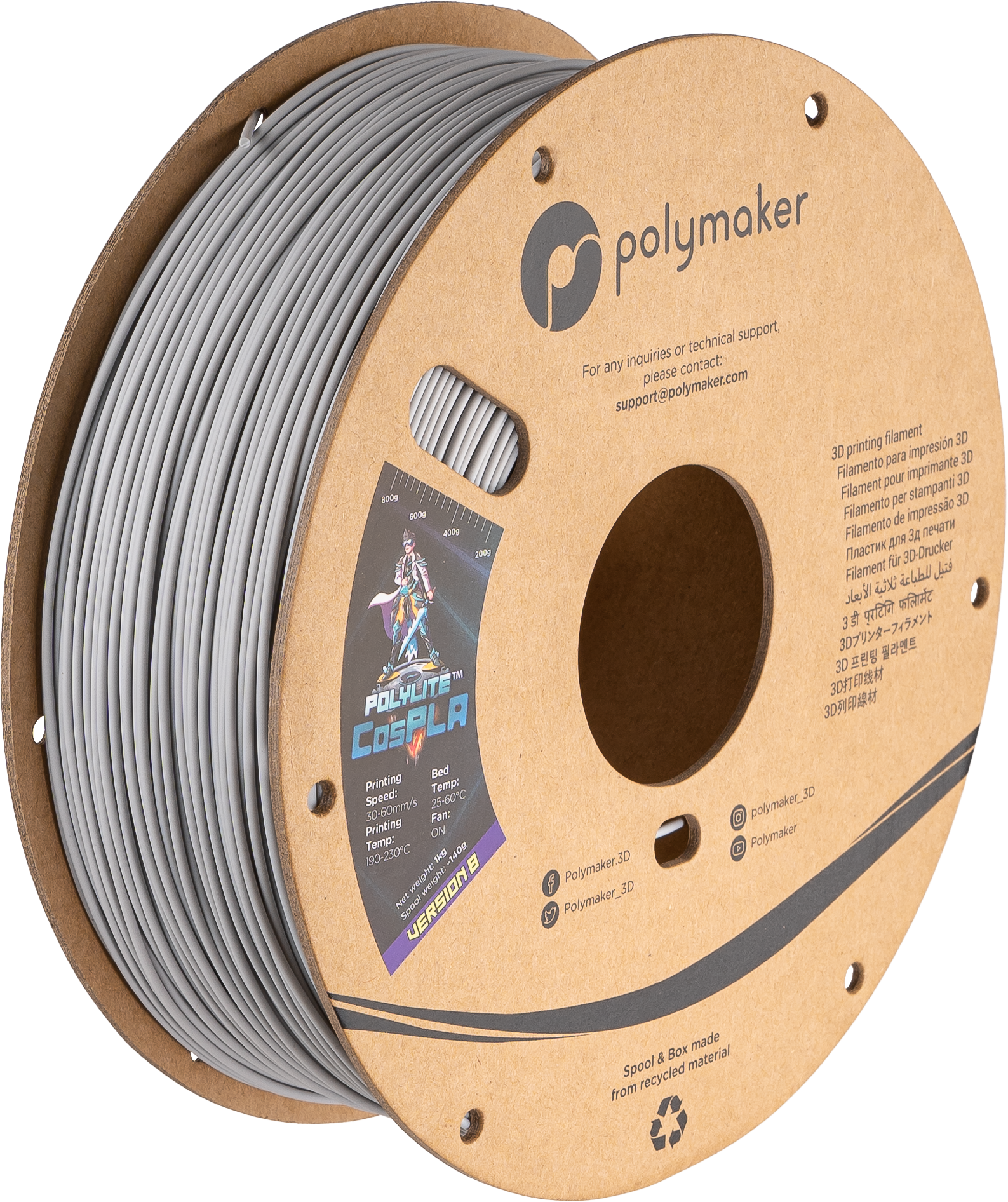 Polymaker - PolyLite CosPLA Version B Sand Ability With Extra Durability SAN - 1kg