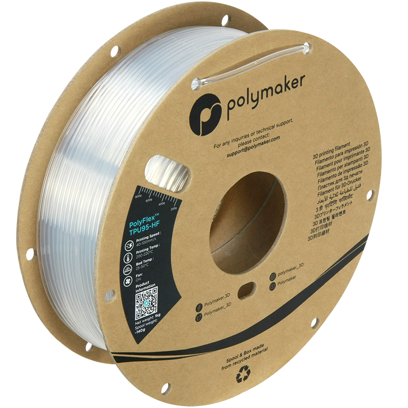 Polymaker - PolyFlex Clear 95A Transparent TPU - 1kg