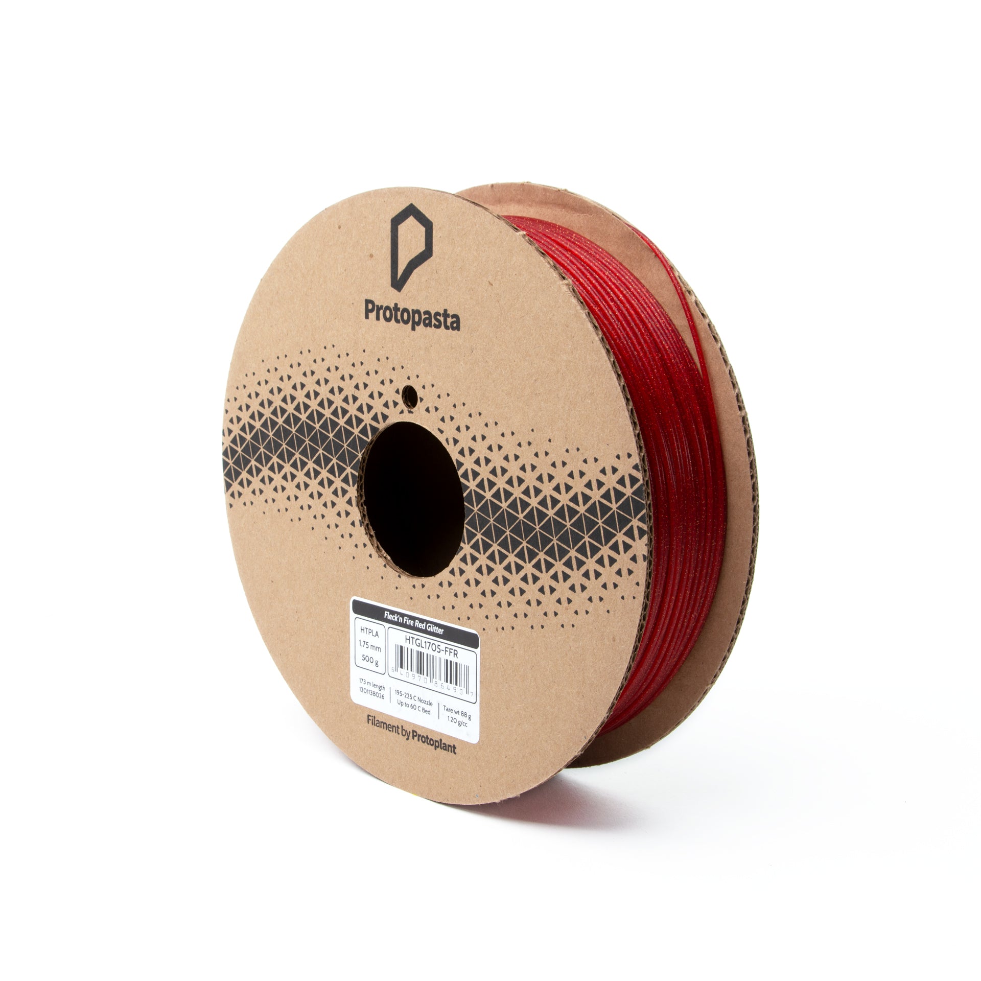 Proto-Pasta - Fleck 'N Fire Red Glitter HT-PLA 1.75mm - 0.5kg