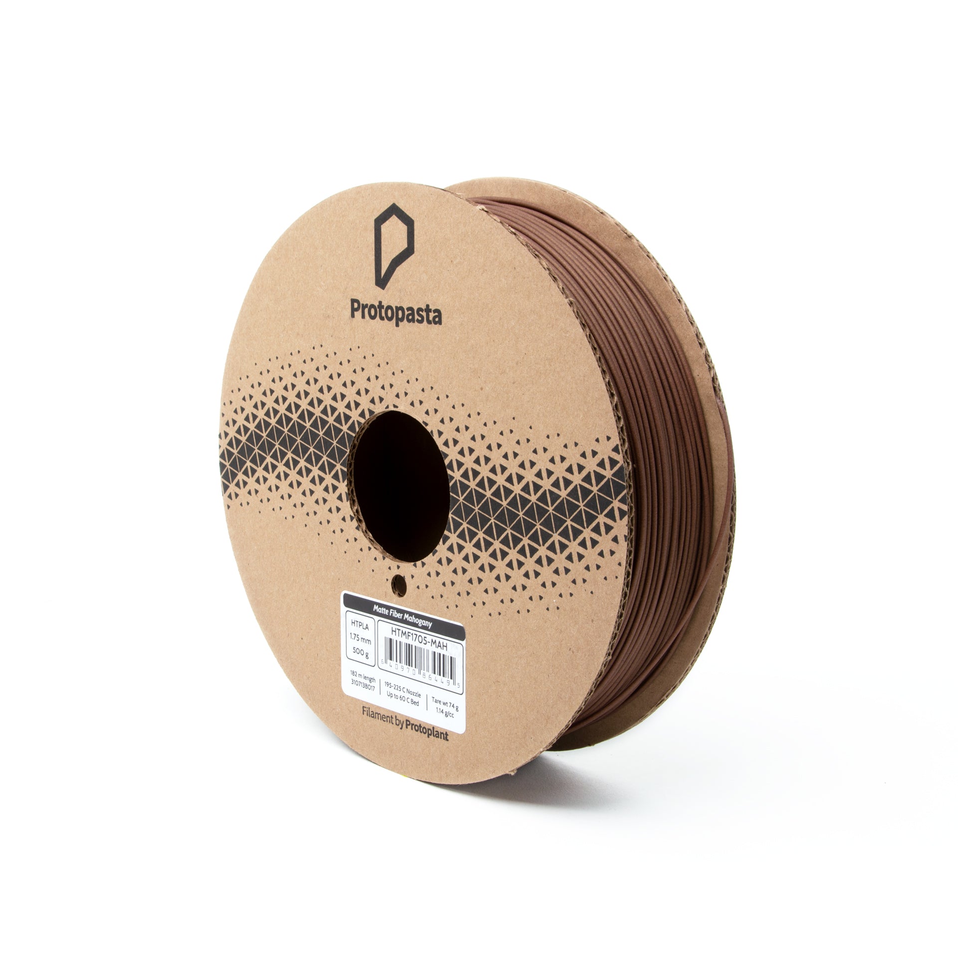 Proto-pasta - Matte Fiber Mahogany Wood Matte Fill HT-PLA - 0.5kg