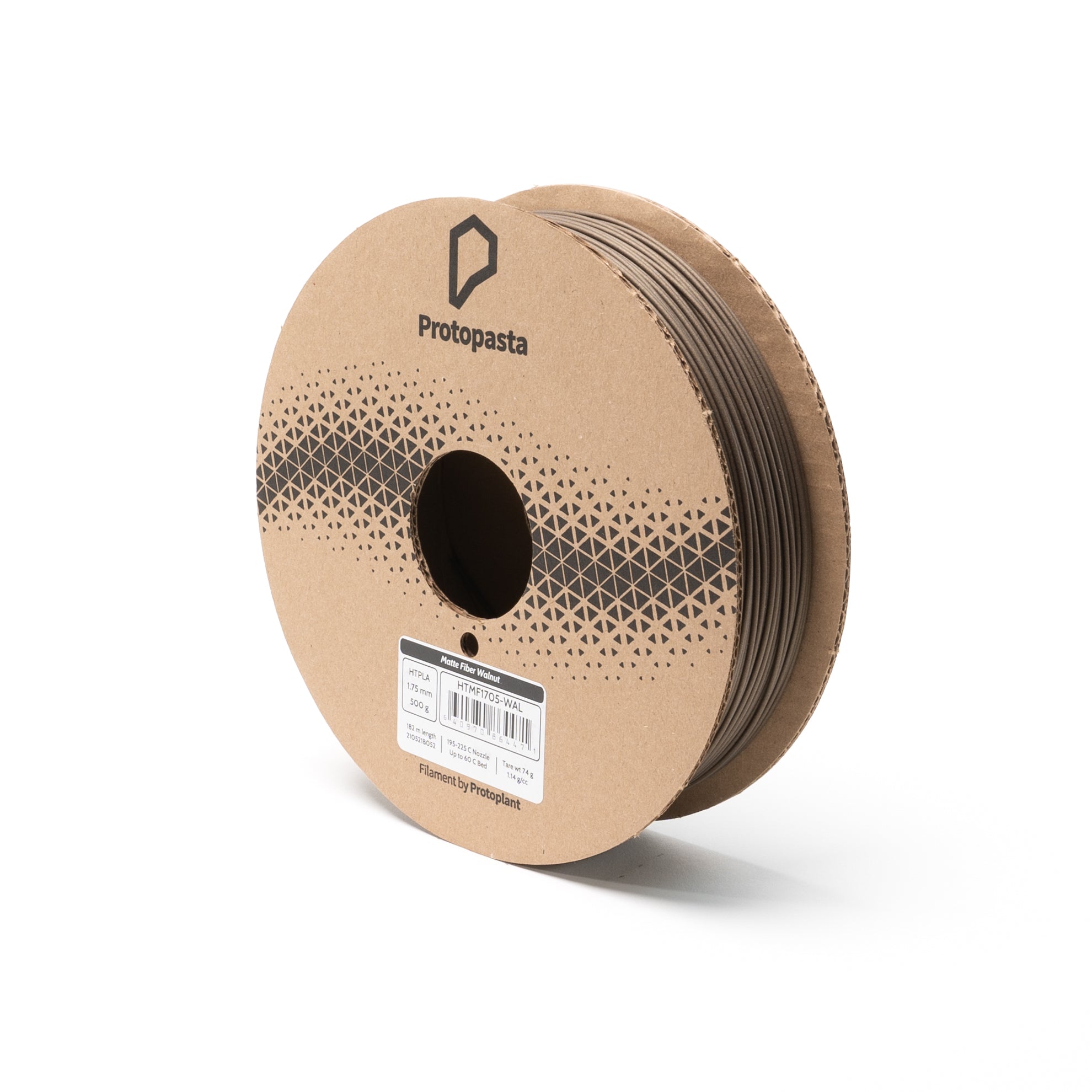 Proto-Pasta - Matte Fiber Walnut Matte Wood Fill HT-PLA 1.75mm - 0.5kg