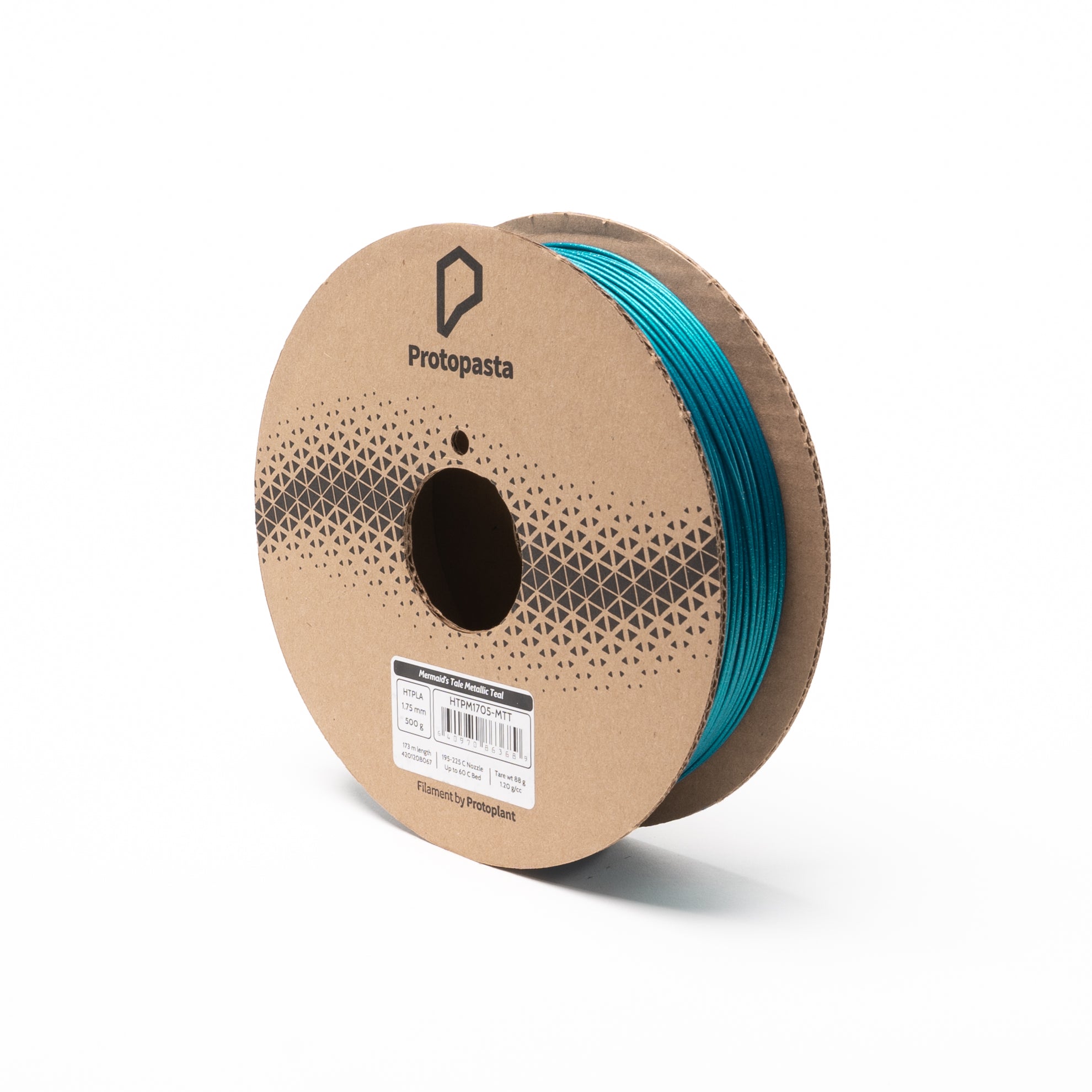 Proto-pasta - Mermaid's Tale Metallic Teal Metal Fill HT-PLA - 0.5kg