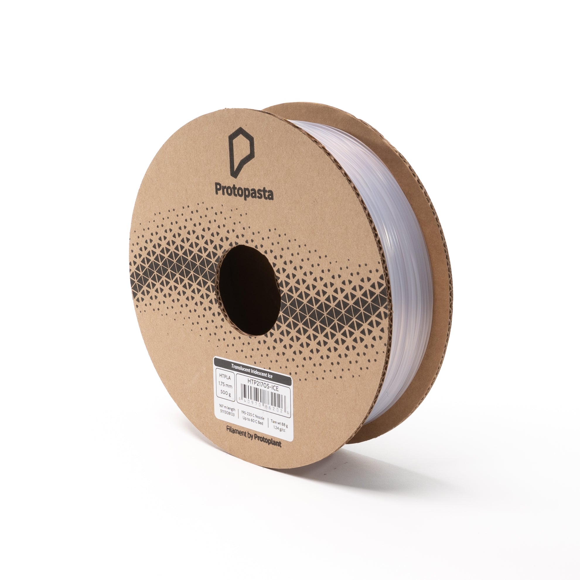 Proto-pasta - Iridescent Ice Clear Translucent Transparent HT-PLA - 0.5kg