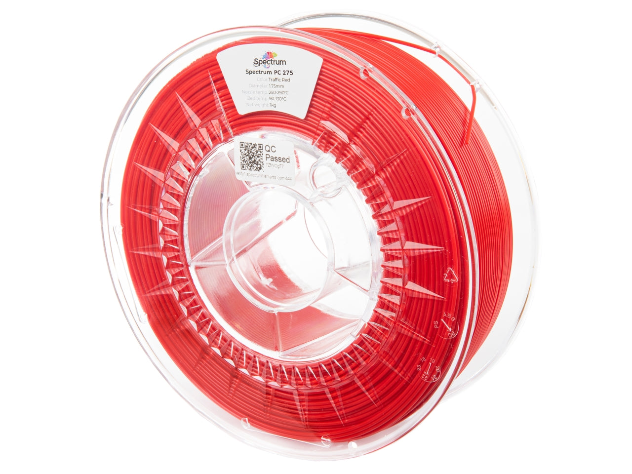 Spectrum Filaments - 275 Traffic Red PC - 1kg