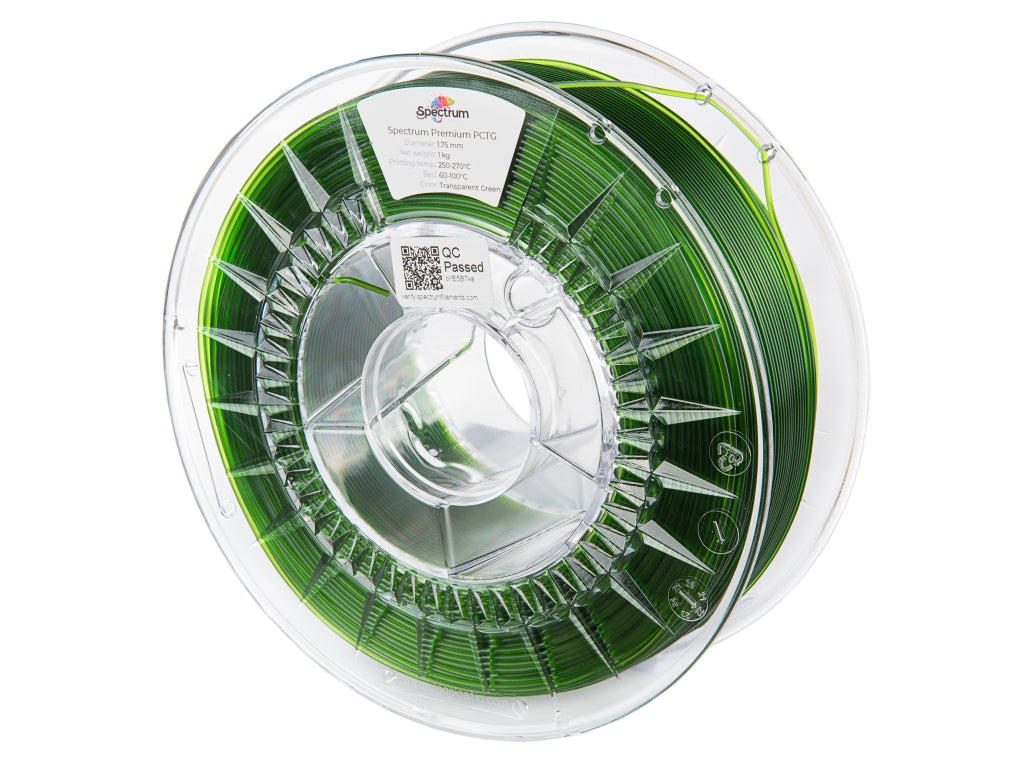 Spectrum Filaments - Premium Transparent Green PCTG - 1kg