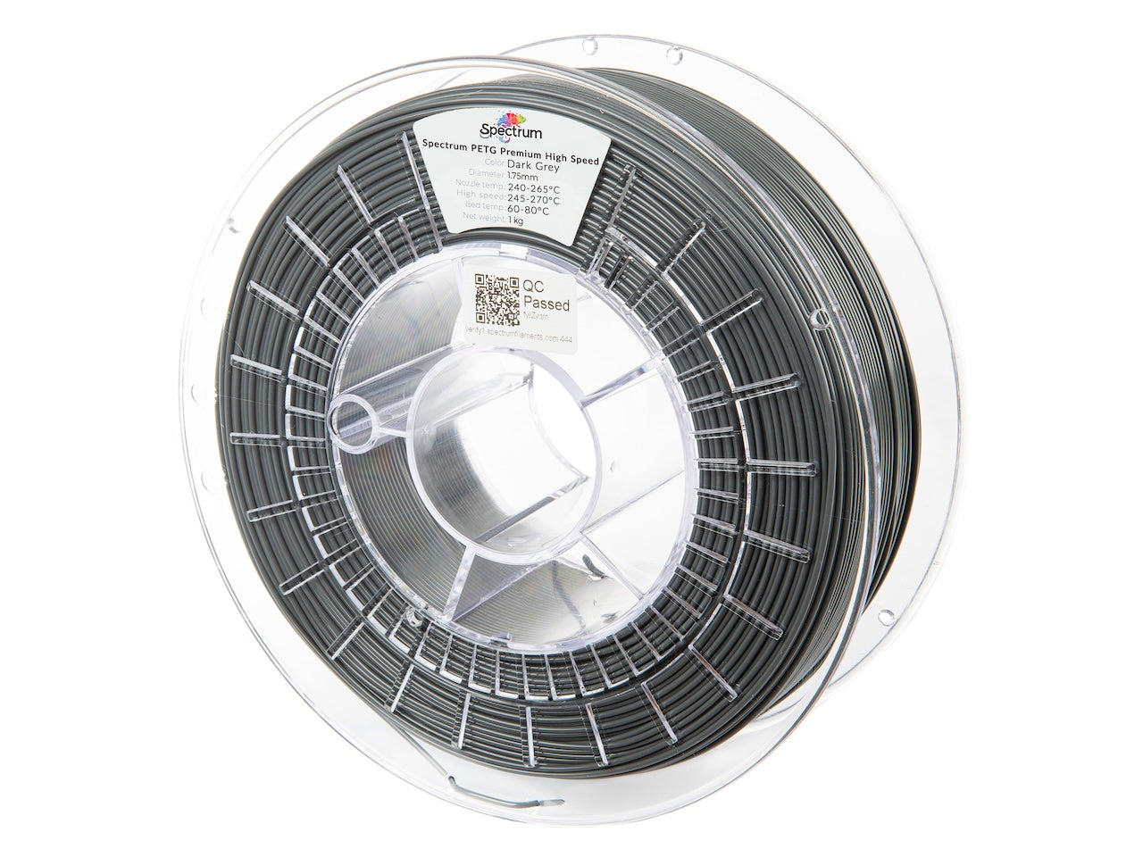 Spectrum Filaments - Premium Dark Grey High Speed PETG 1.75mm - 1kg