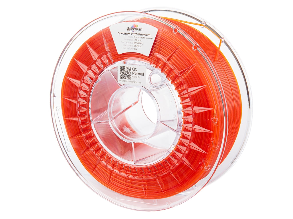 Spectrum Filaments - Premium Transparent Orange PETG 1.75mm - 1kg
