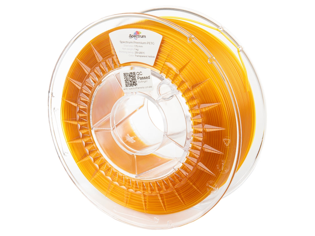 Spectrum Filaments - Premium Transparent Yellow PETG - 1kg