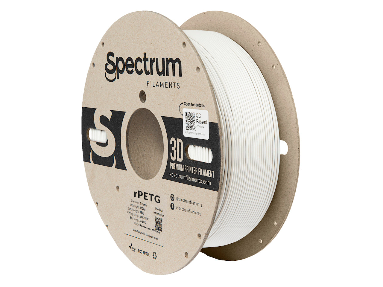 Spectrum Filaments - Signal White Recycled PETG - 1kg