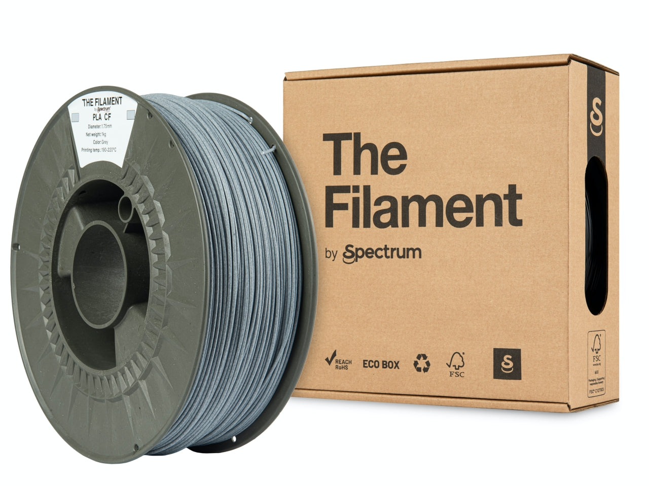 Spectrum Filaments - Grey Carbon Fiber PLA - 1kg