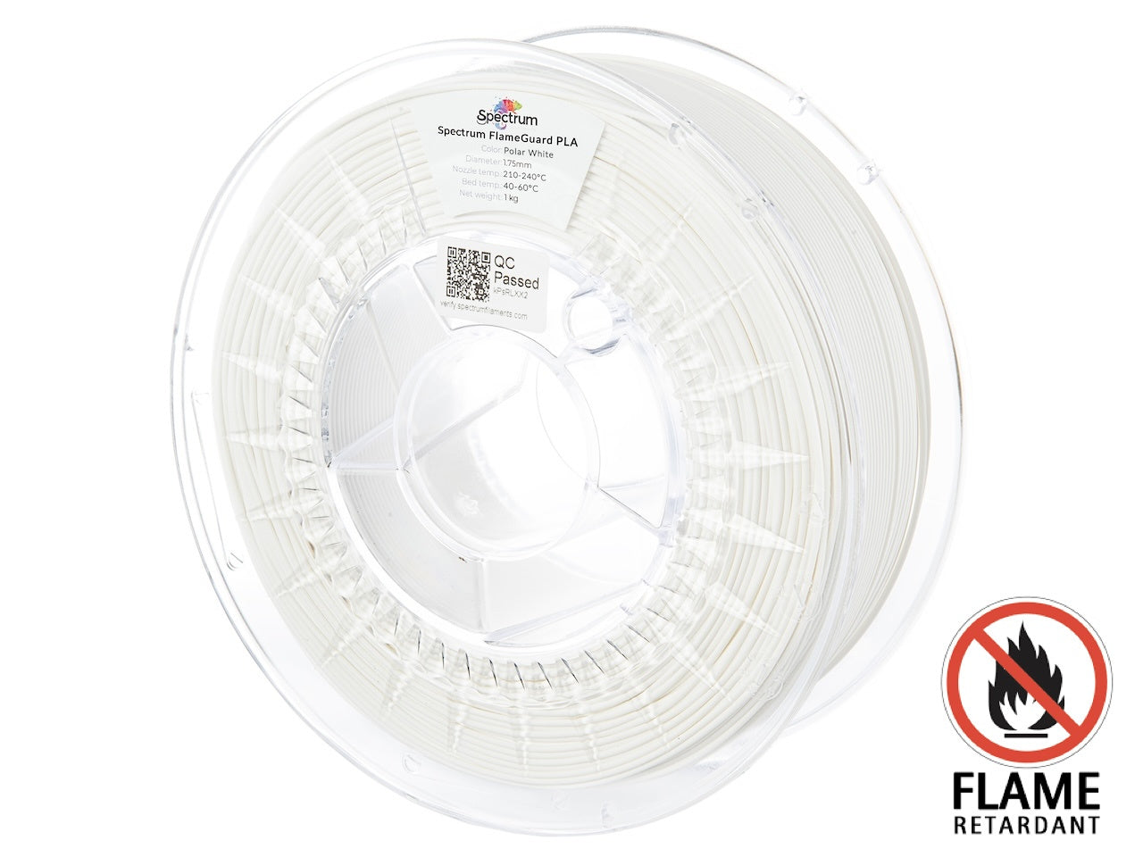 Spectrum Filaments - FlameGuard Polar White PLA 1.75mm - 1kg