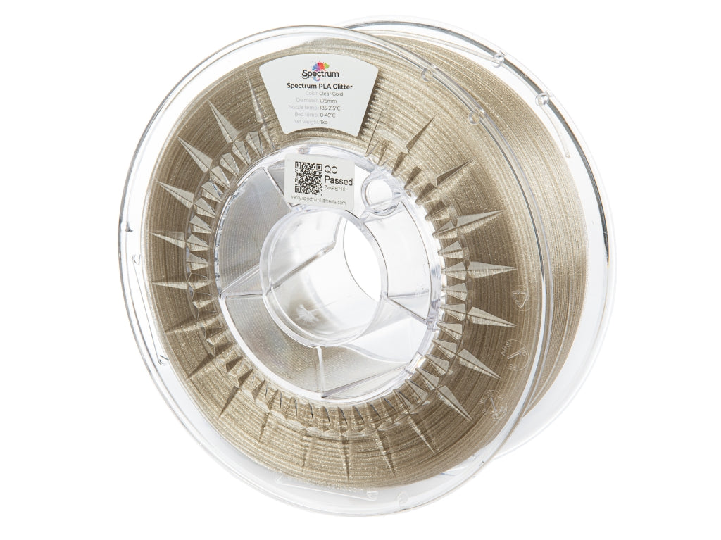 Spectrum Filaments - Clear Gold Glitter Transparent PLA - 1kg