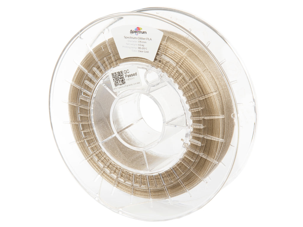 Spectrum Filaments - Clear Gold Glitter Transparent PLA - 0.5kg