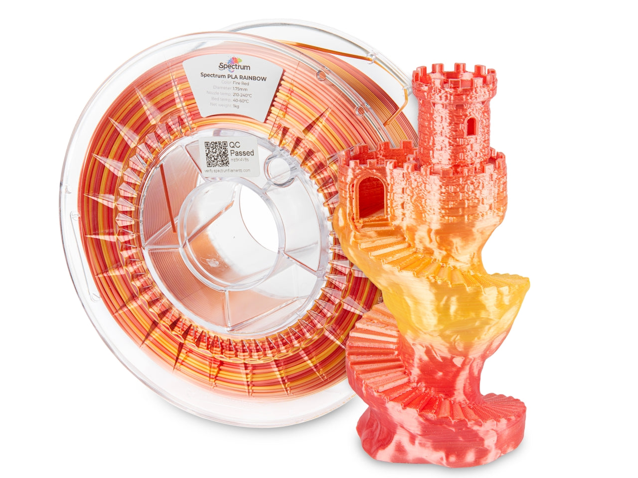 Spectrum Filaments - Fire Red Gradient Silk PLA - 1kg