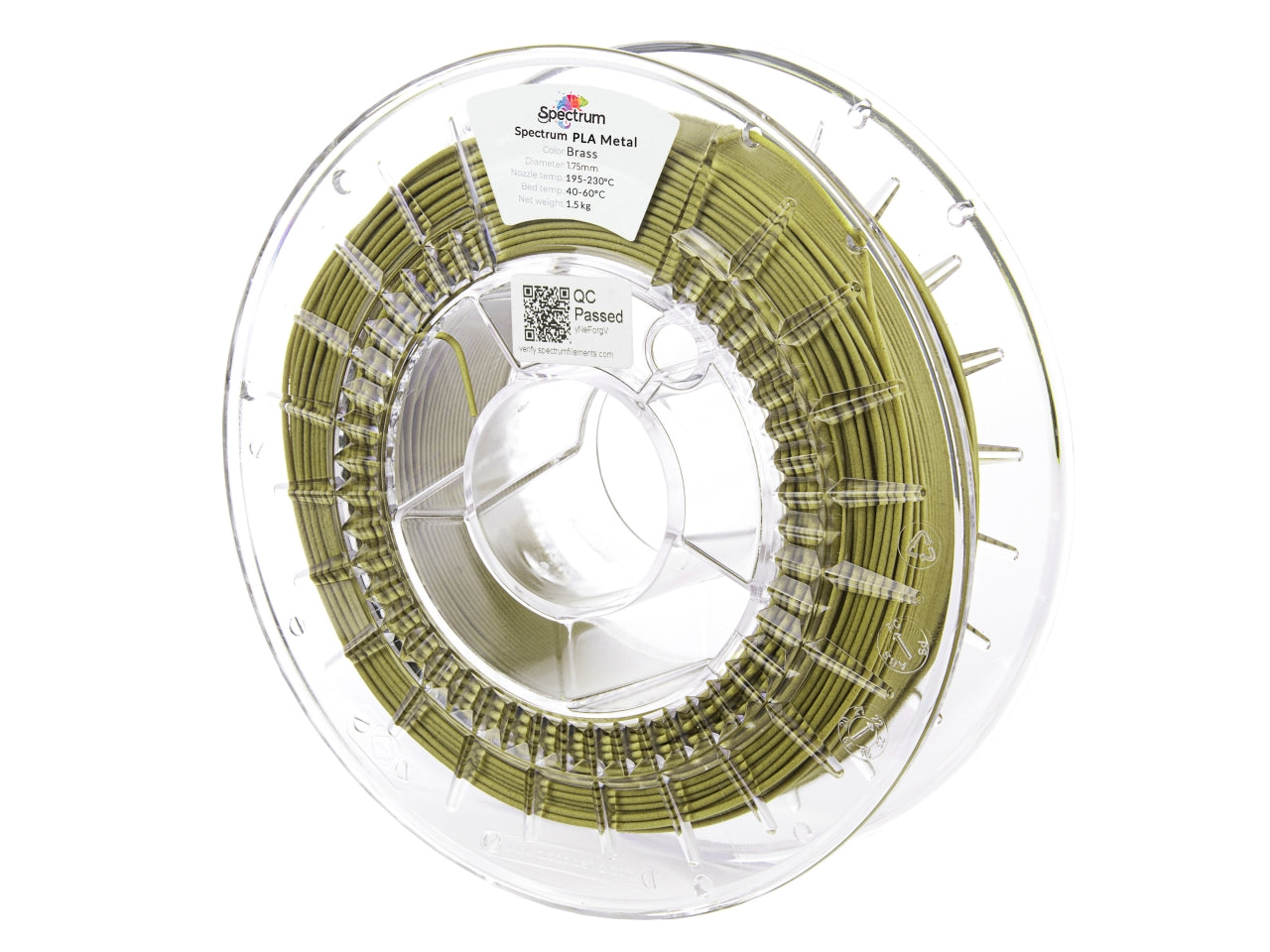 Spectrum Filaments - Brass Metal Fill PLA 1.75mm - 1.5kg