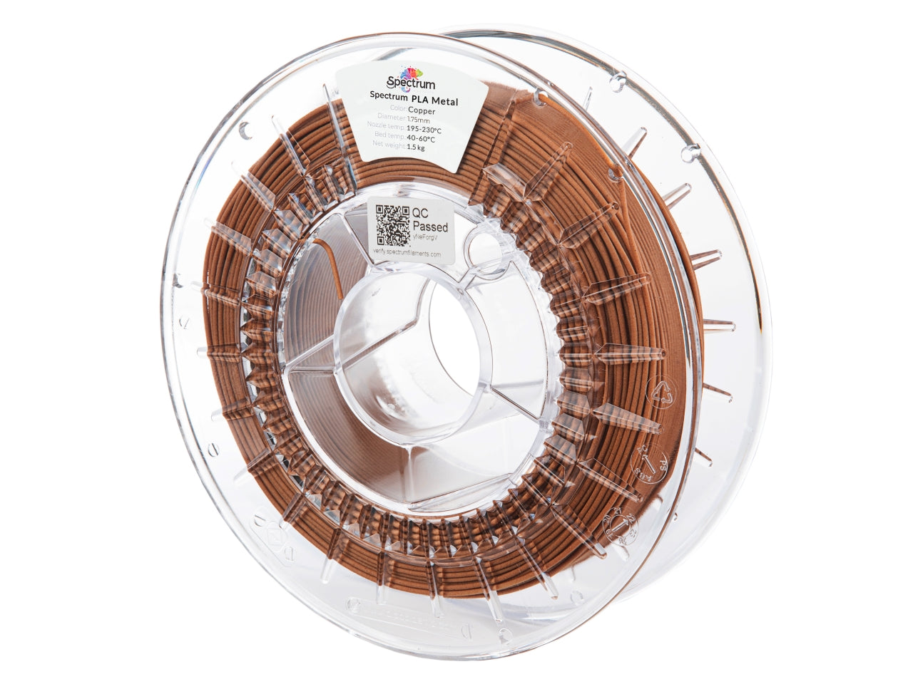 Spectrum Filaments - Copper Metal Fill PLA - 1.5kg