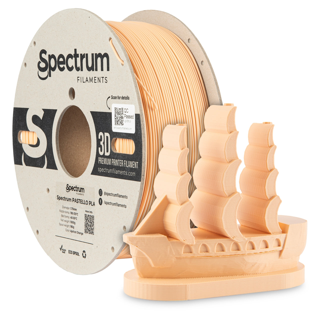 Spectrum Filaments - Pastello Apricot Orange PLA 1.75mm - 1kg