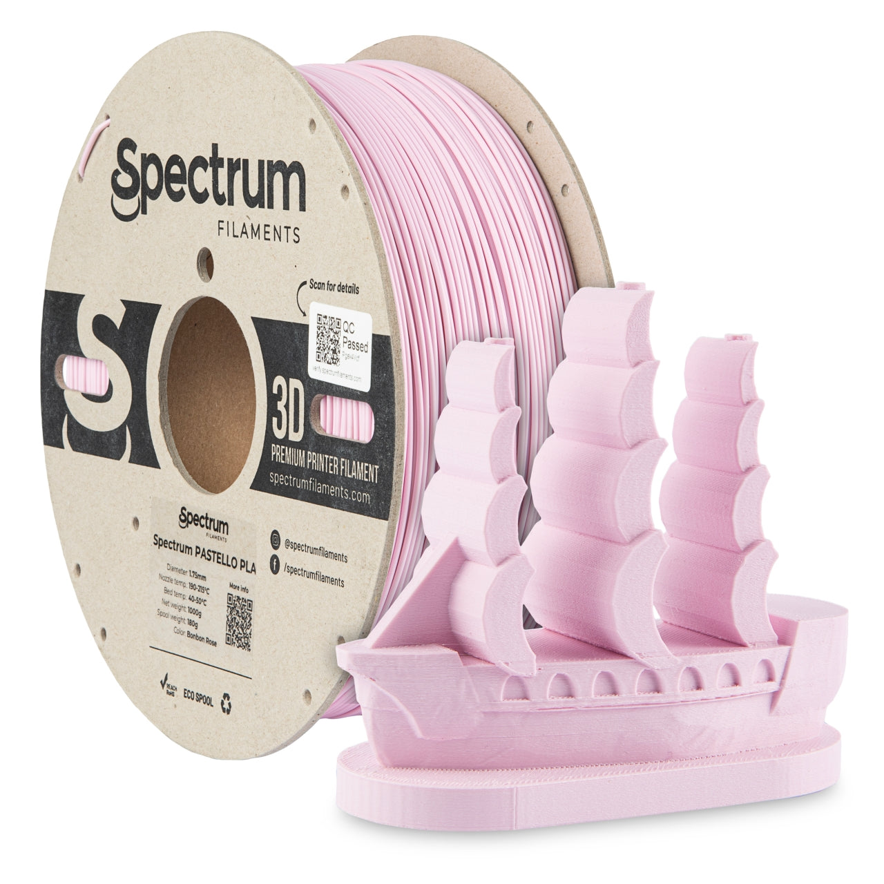 Spectrum Filaments - Pastello Bonbon Rose PLA - 1kg