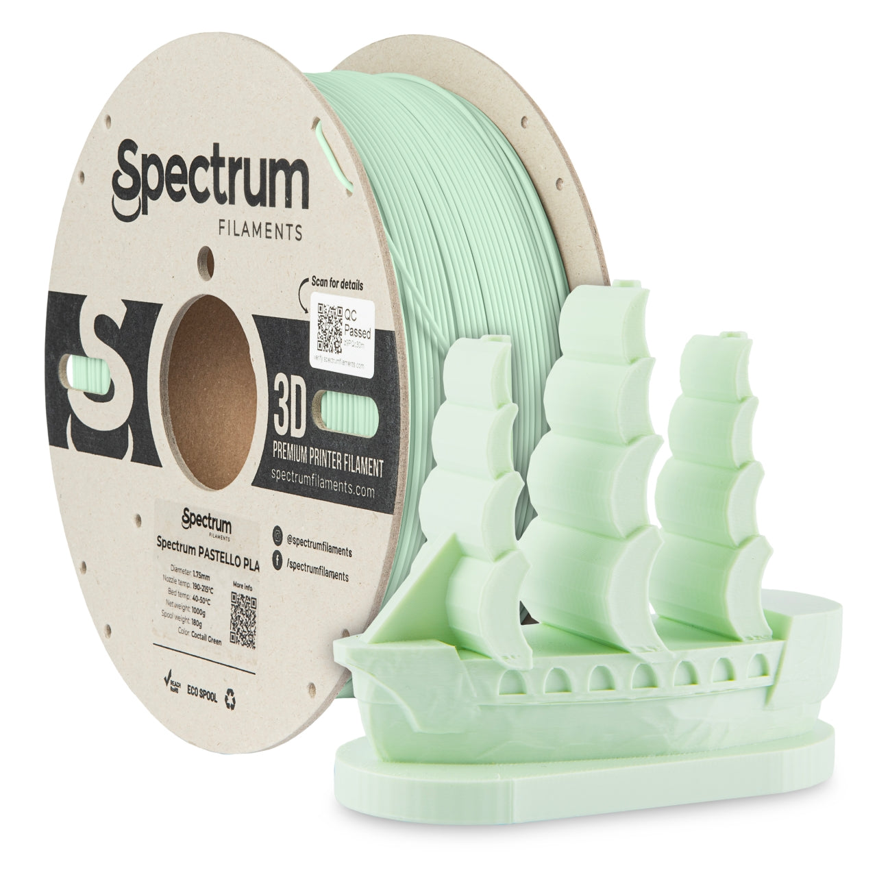 Spectrum Filaments - Pastello Coctail Green PLA - 1kg