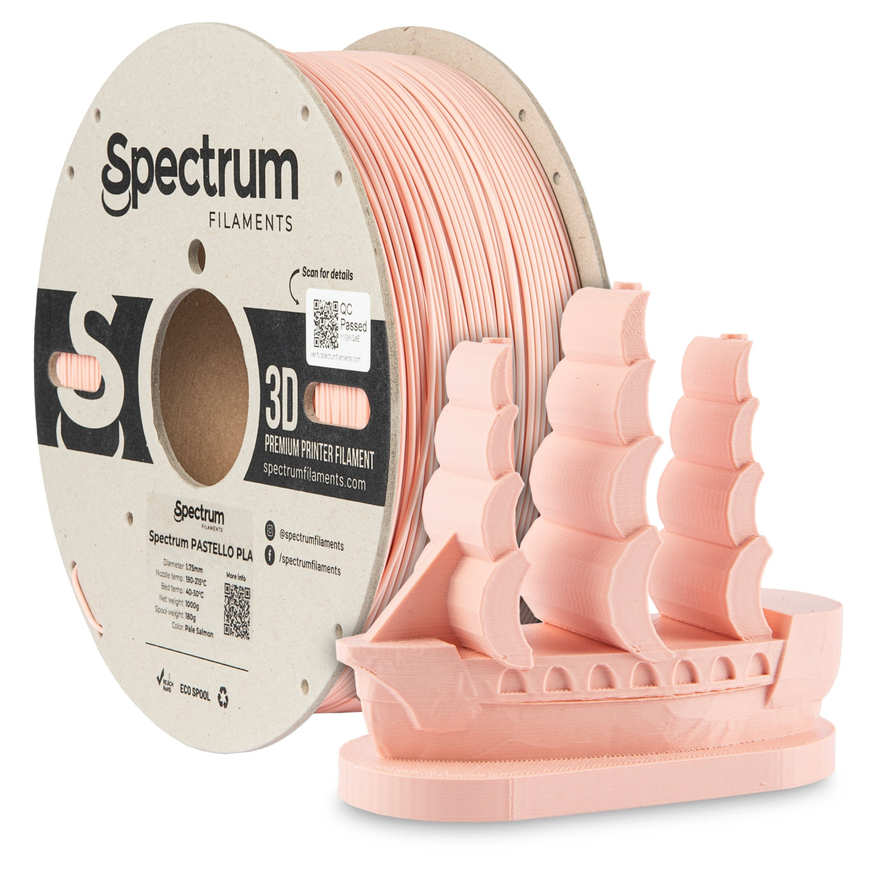 Spectrum Filaments - Pastello Pale Salmon PLA - 1kg