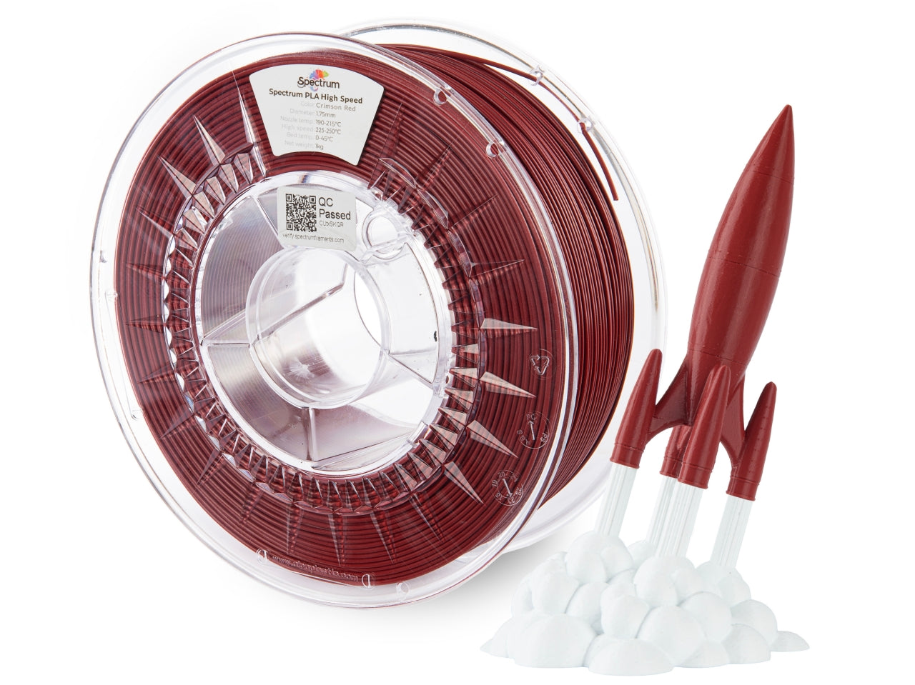 Spectrum Filaments - Premium Crimson Red High Speed PLA 1.75mm - 1kg