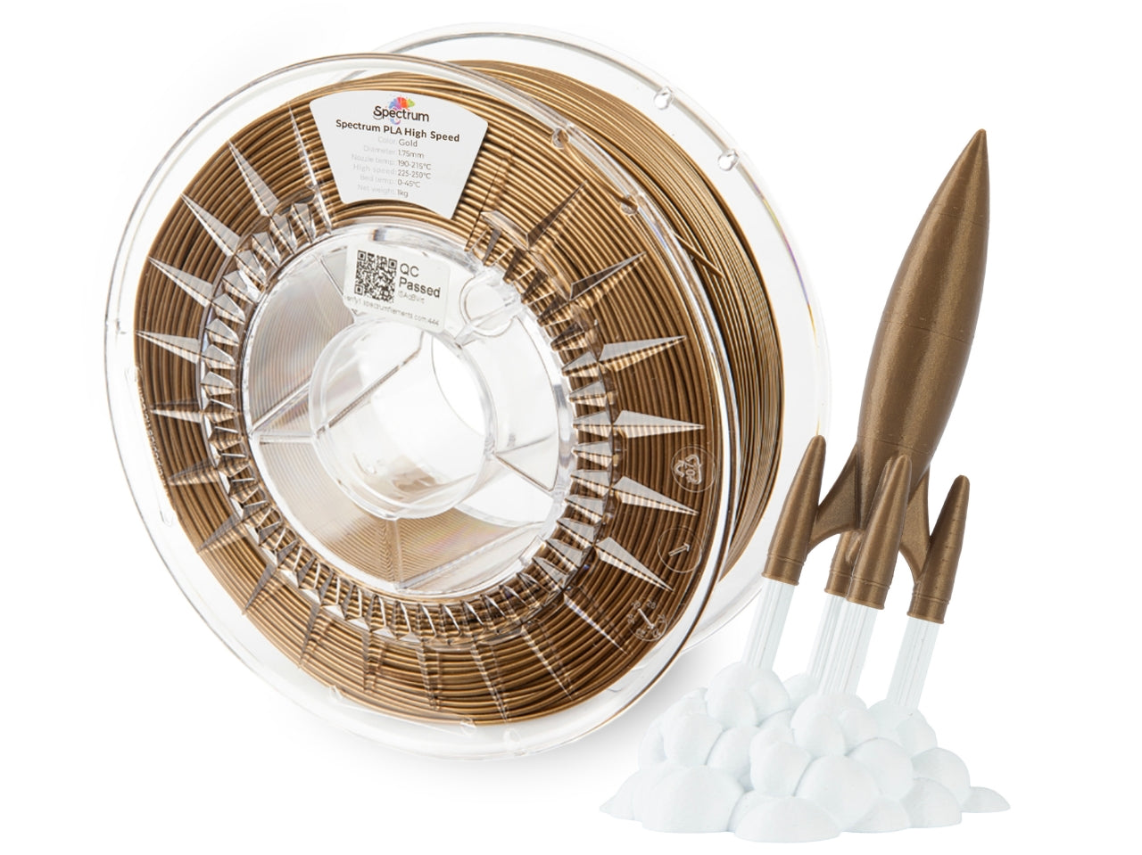 Spectrum Filaments - Premium Gold High Speed PLA - 1kg