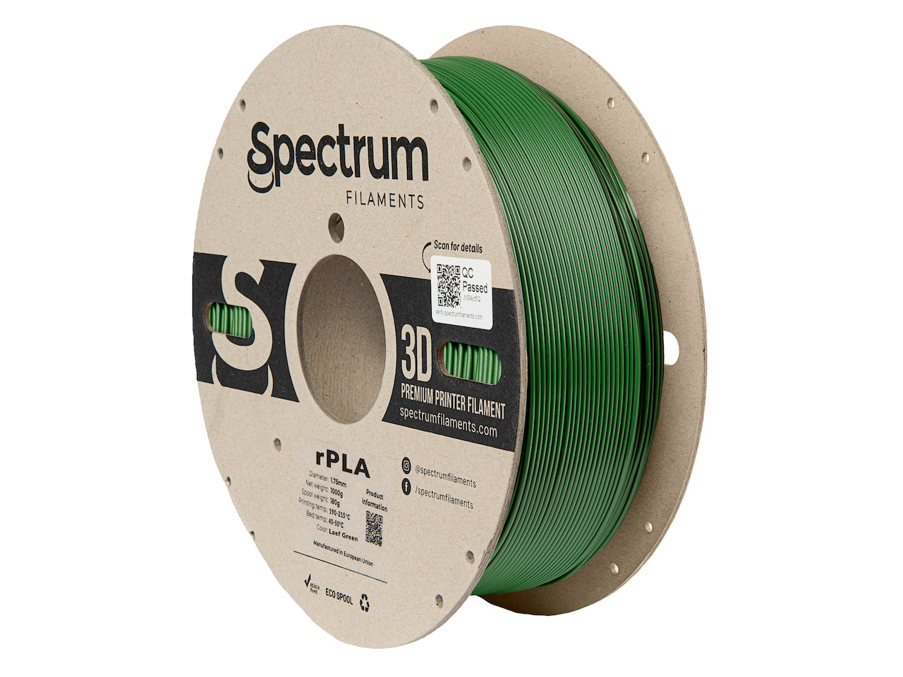 Spectrum Filaments - Leaf Green Recycled PLA - 1kg