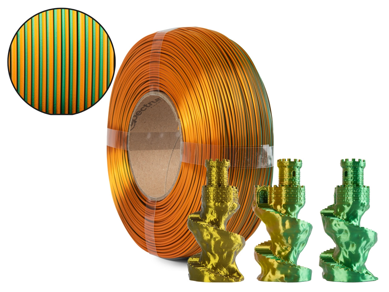 Spectrum Filaments - Refill Amber Leaf Silk Gradient PLA 1.75mm - 1kg