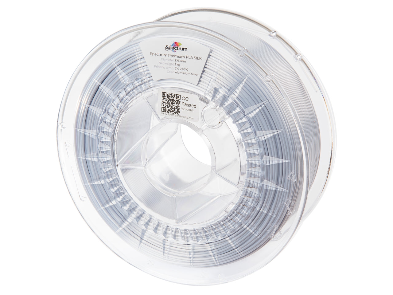 Spectrum Filaments - Aluminium Silver Silk PLA 1.75mm - 1kg
