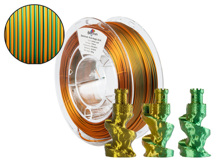 Spectrum Filaments - Amber Leaf Silk PLA - 0.25kg