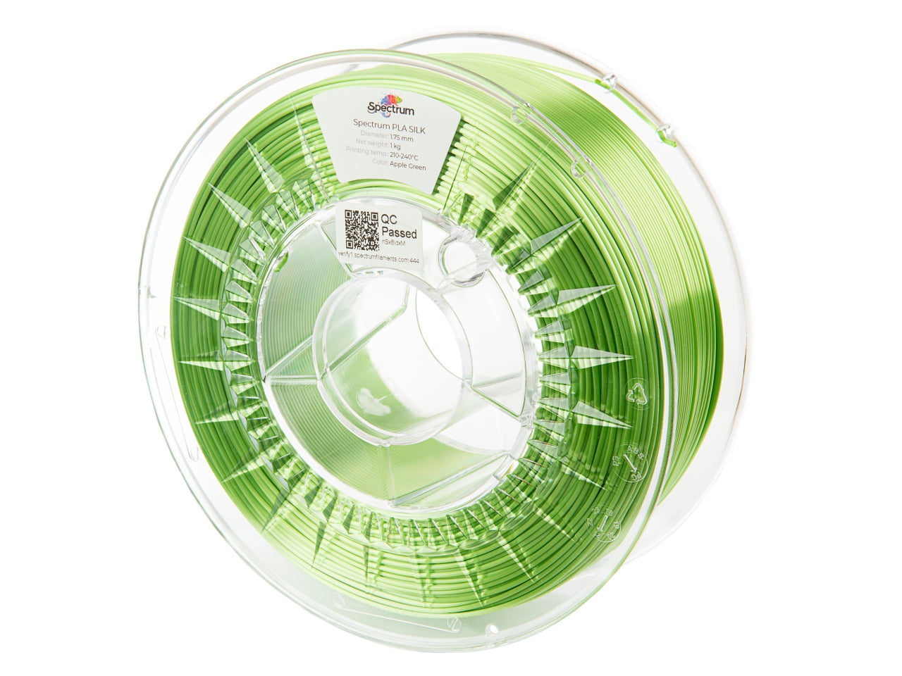 Spectrum Filaments - Apple Green Silk PLA 1.75mm - 1kg