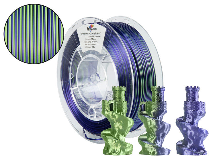 Spectrum Filaments - Vivid Lavender Silk PLA - 0.25kg