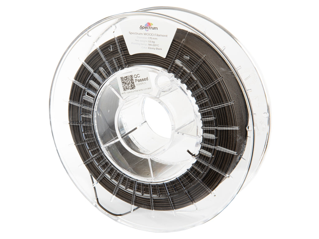 Spectrum Filaments - Ebony Black Wood Fill PLA - 0.5kg