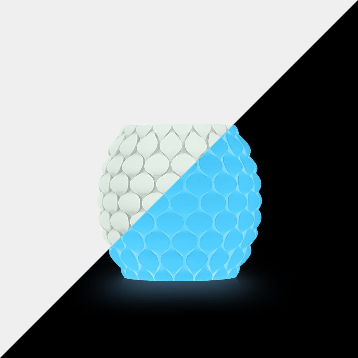 Sunlu - White Filament Glow Blue PLA 1.75mm - 1kg